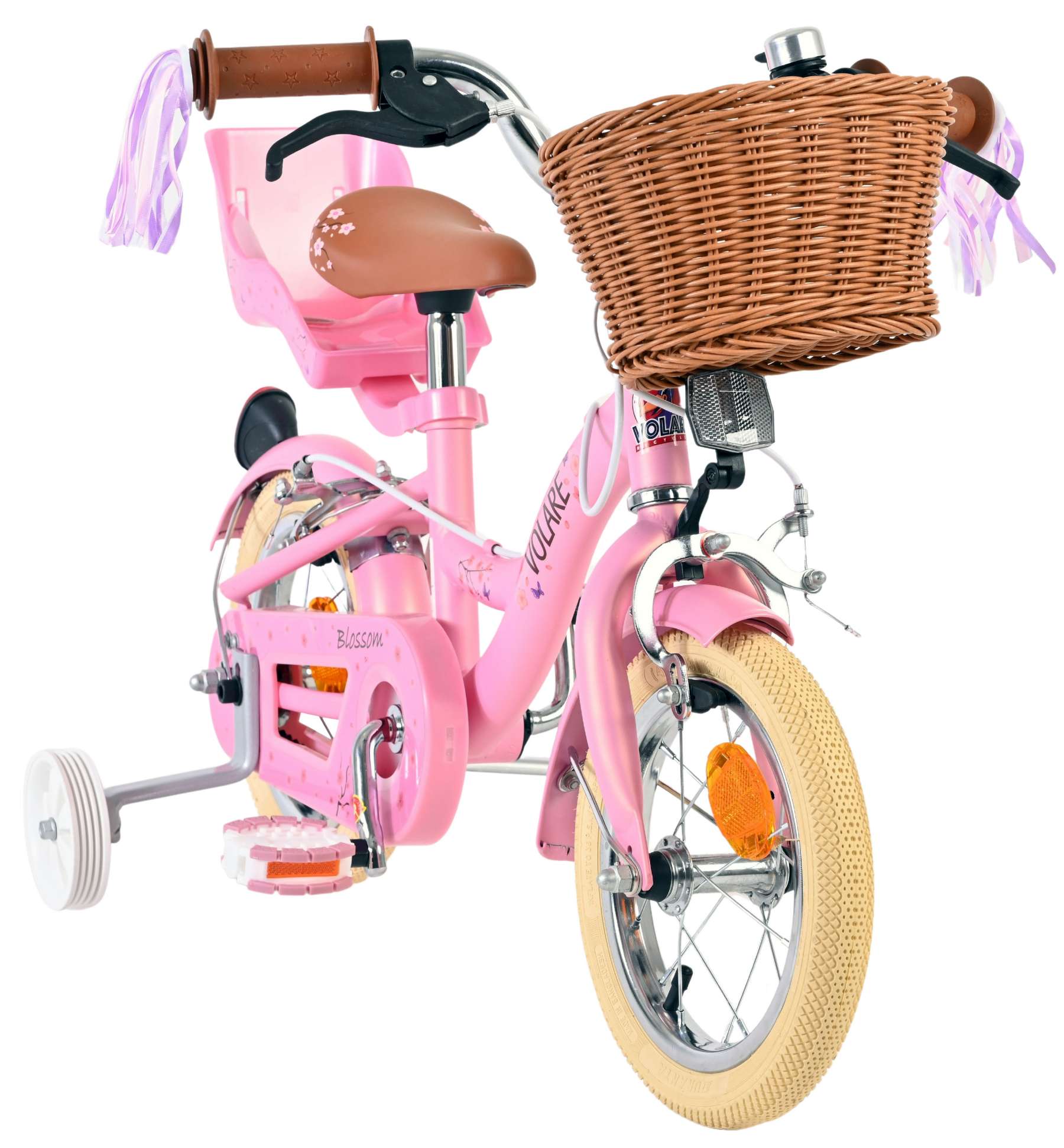 Volare Blossom Kinderfiets - Meisjes - 12 inch - Roze - Twee handremmen - Afbeelding 5