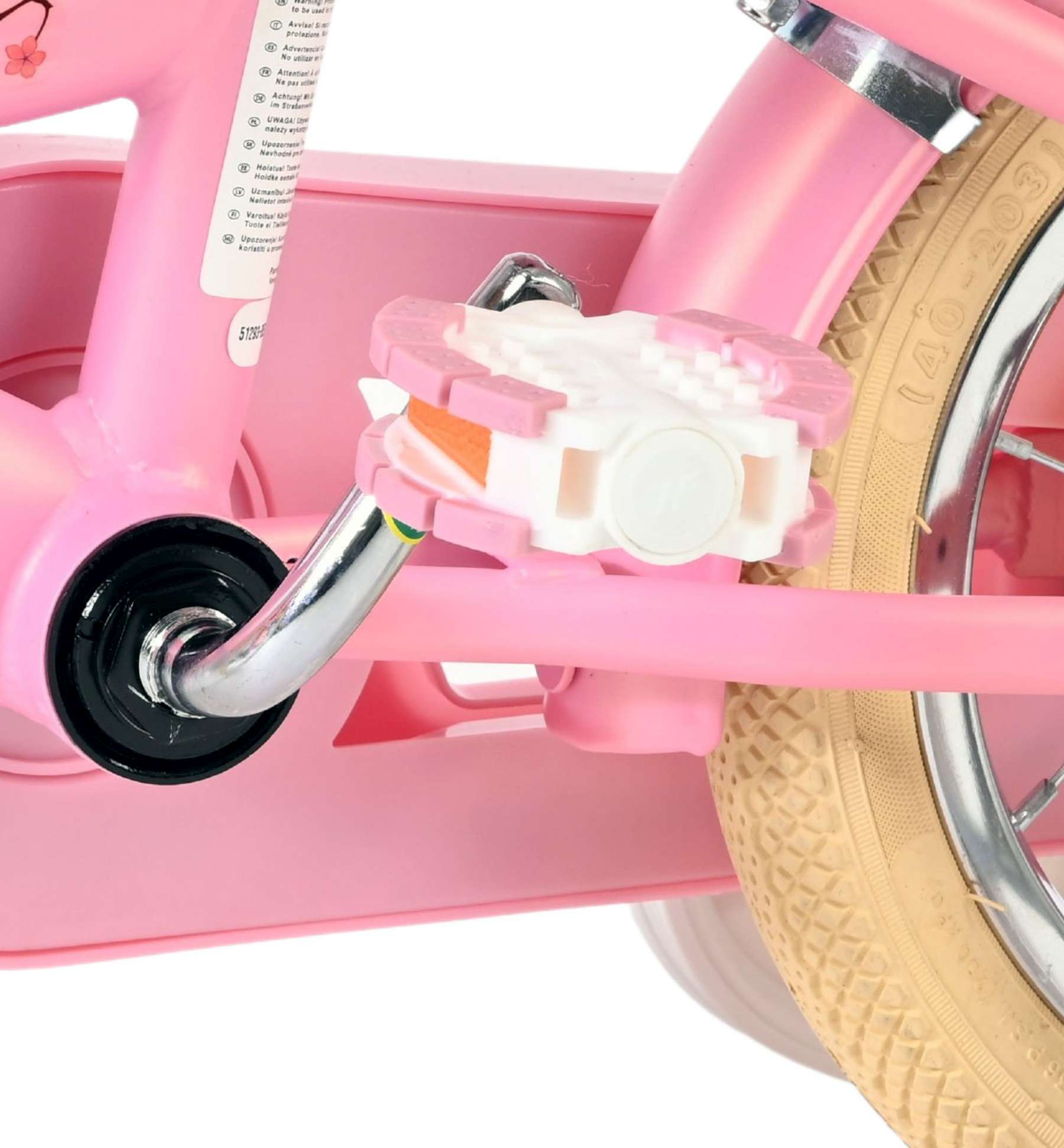Volare Blossom Kinderfiets - Meisjes - 12 inch - Roze - Twee handremmen - Afbeelding 9