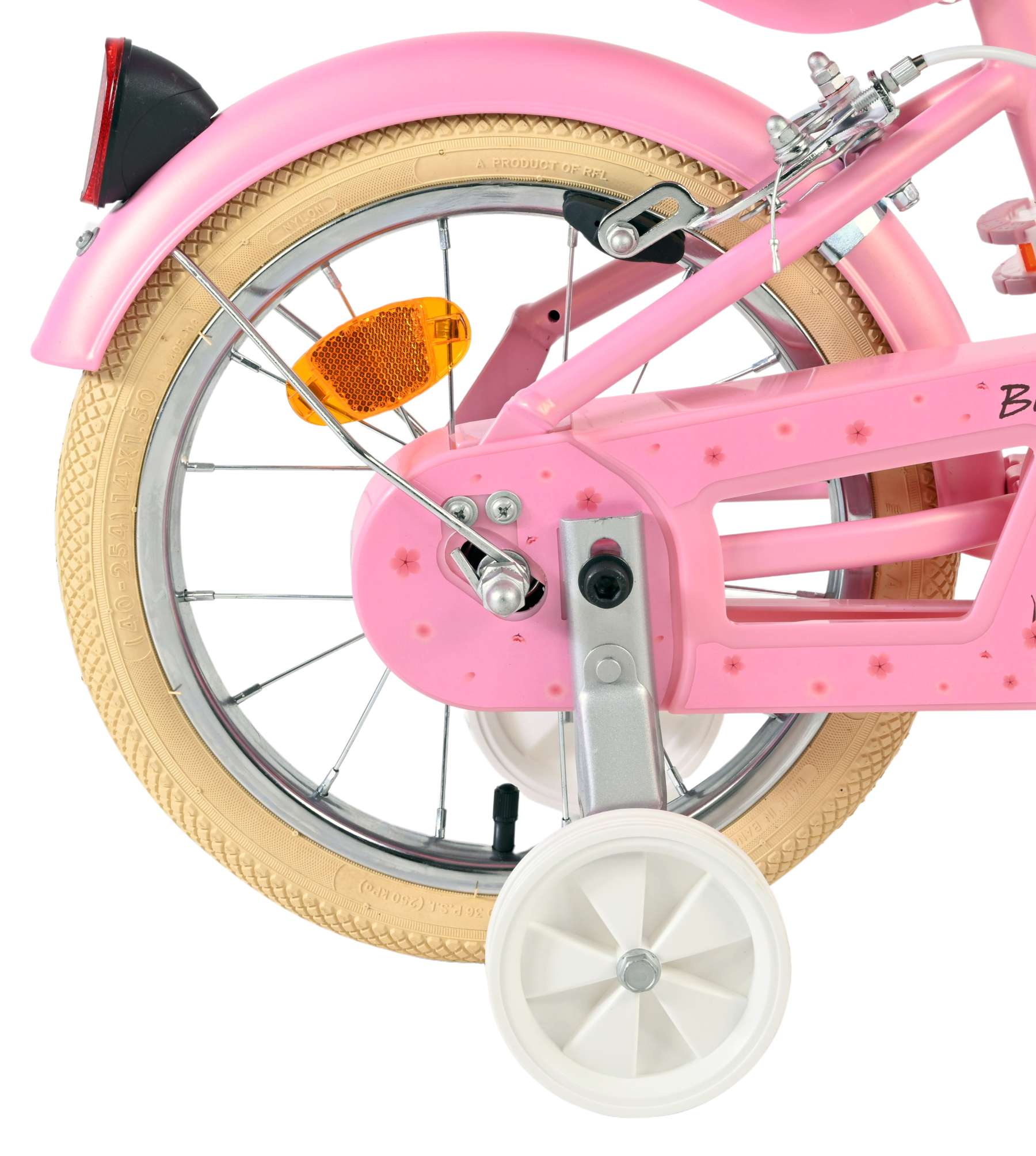 Volare Blossom Kinderfiets - Meisjes - 14 inch - Roze - Twee Handremmen - Afbeelding 2