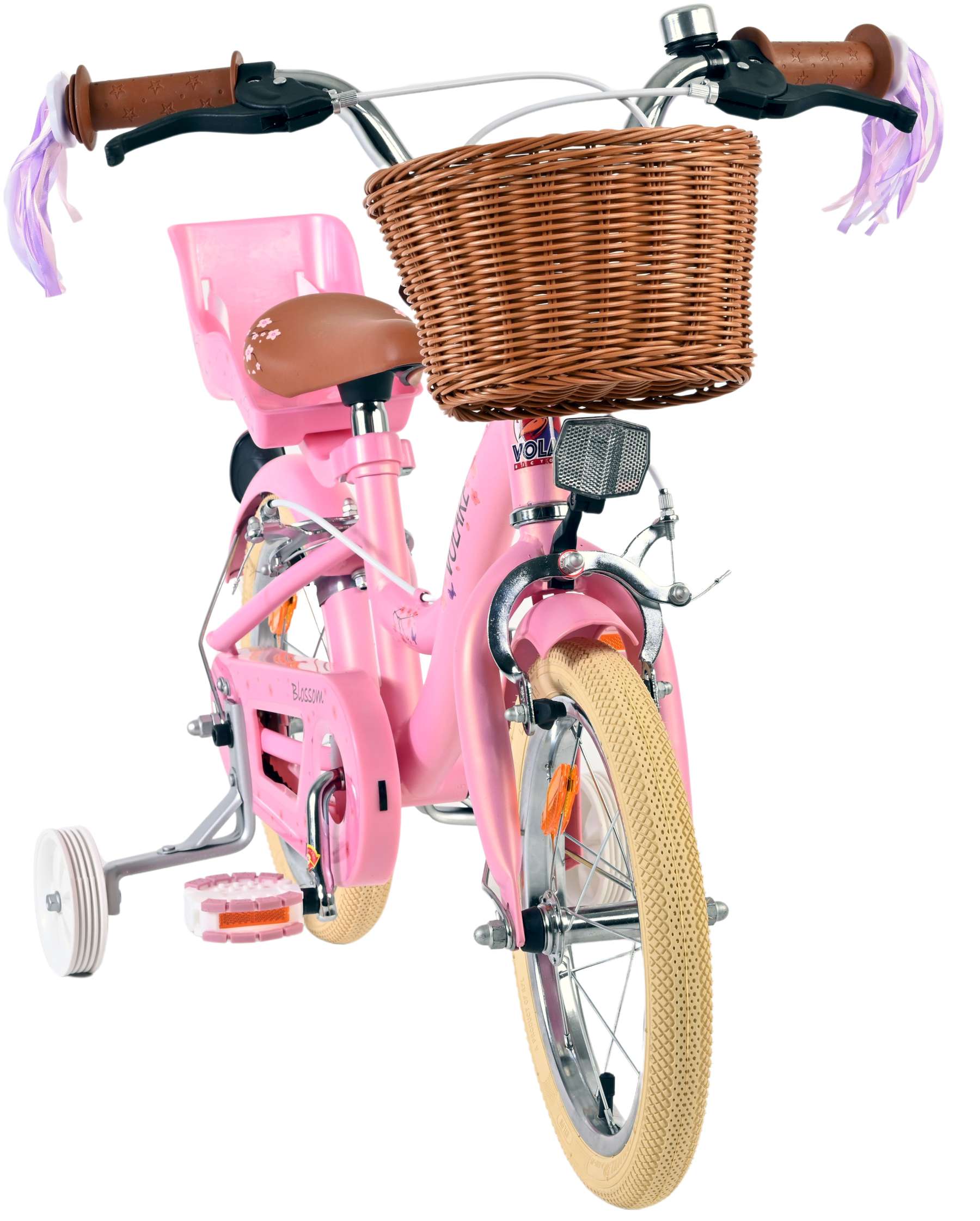 Volare Blossom Kinderfiets - Meisjes - 14 inch - Roze - Twee Handremmen - Afbeelding 5