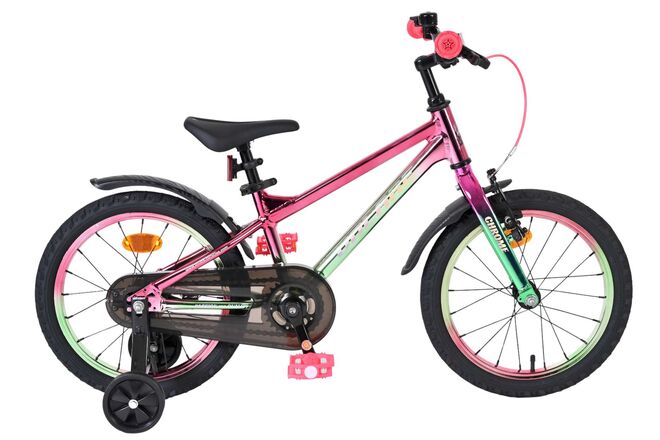 Volare Chrome Kinderfiets - Meisjes - 16 inch - Roze Groen