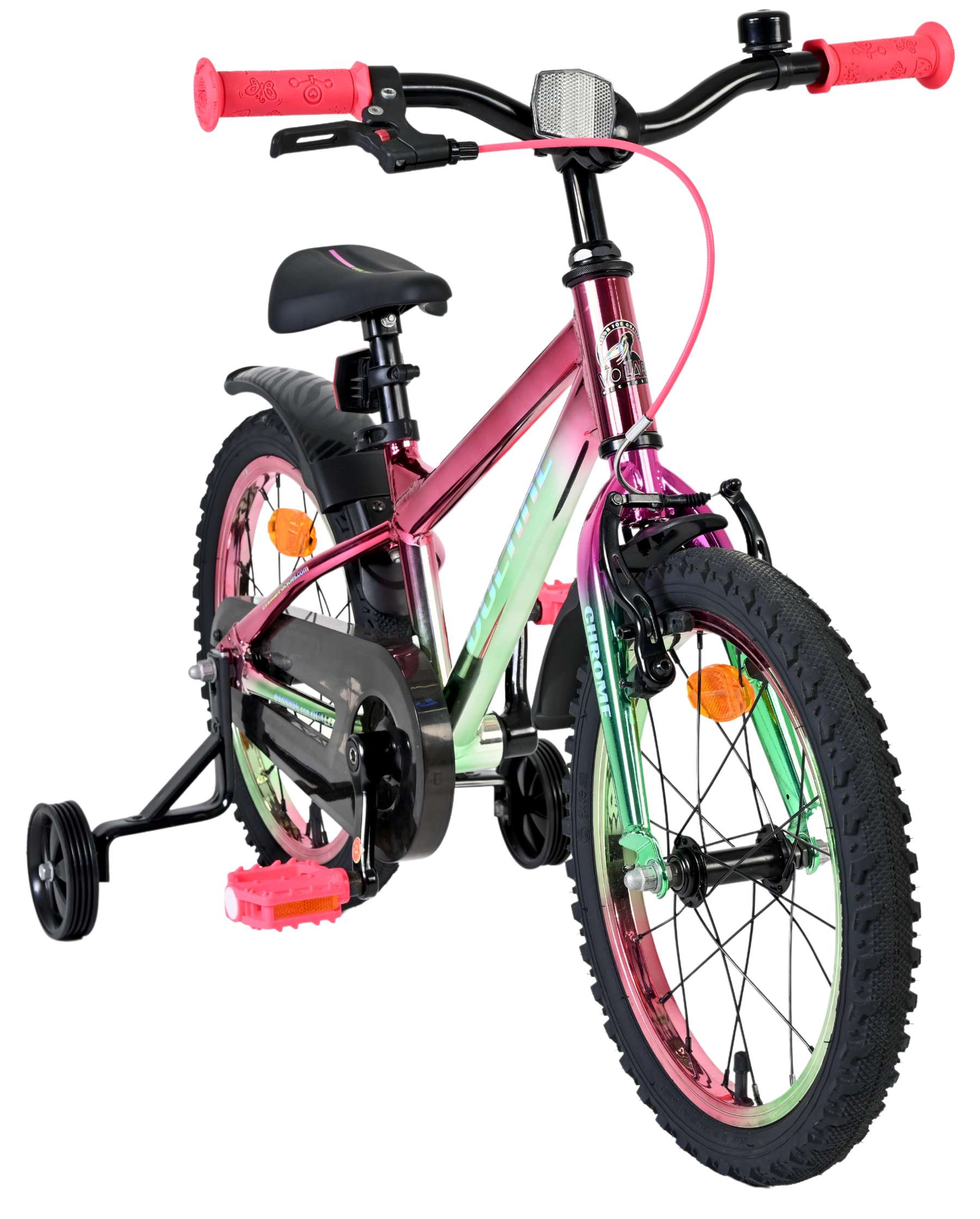 Volare Chrome Kinderfiets - Meisjes - 16 inch - Roze Groen - Afbeelding 5