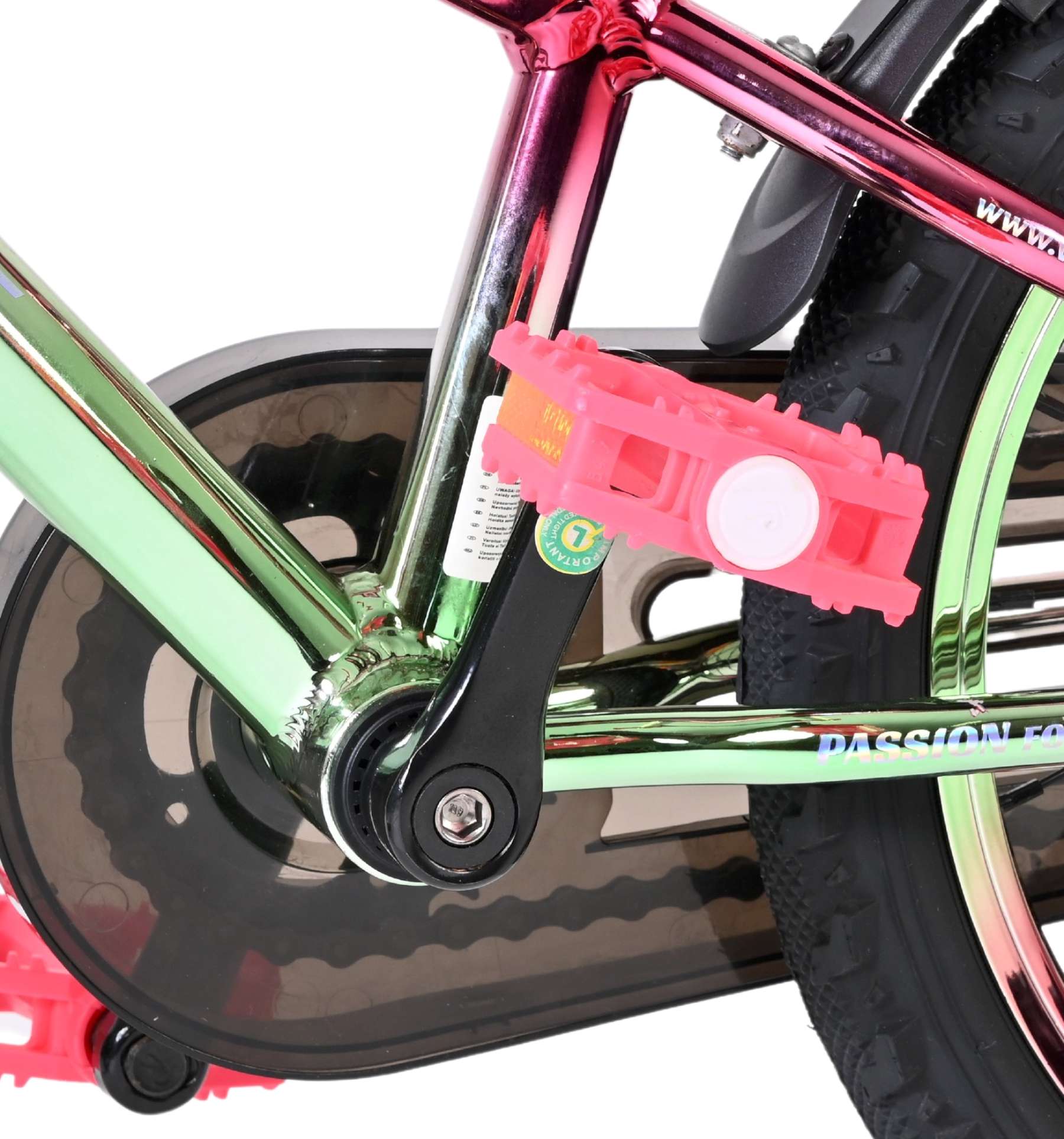 Volare Chrome Kinderfiets - Meisjes - 16 inch - Roze Groen - Afbeelding 9