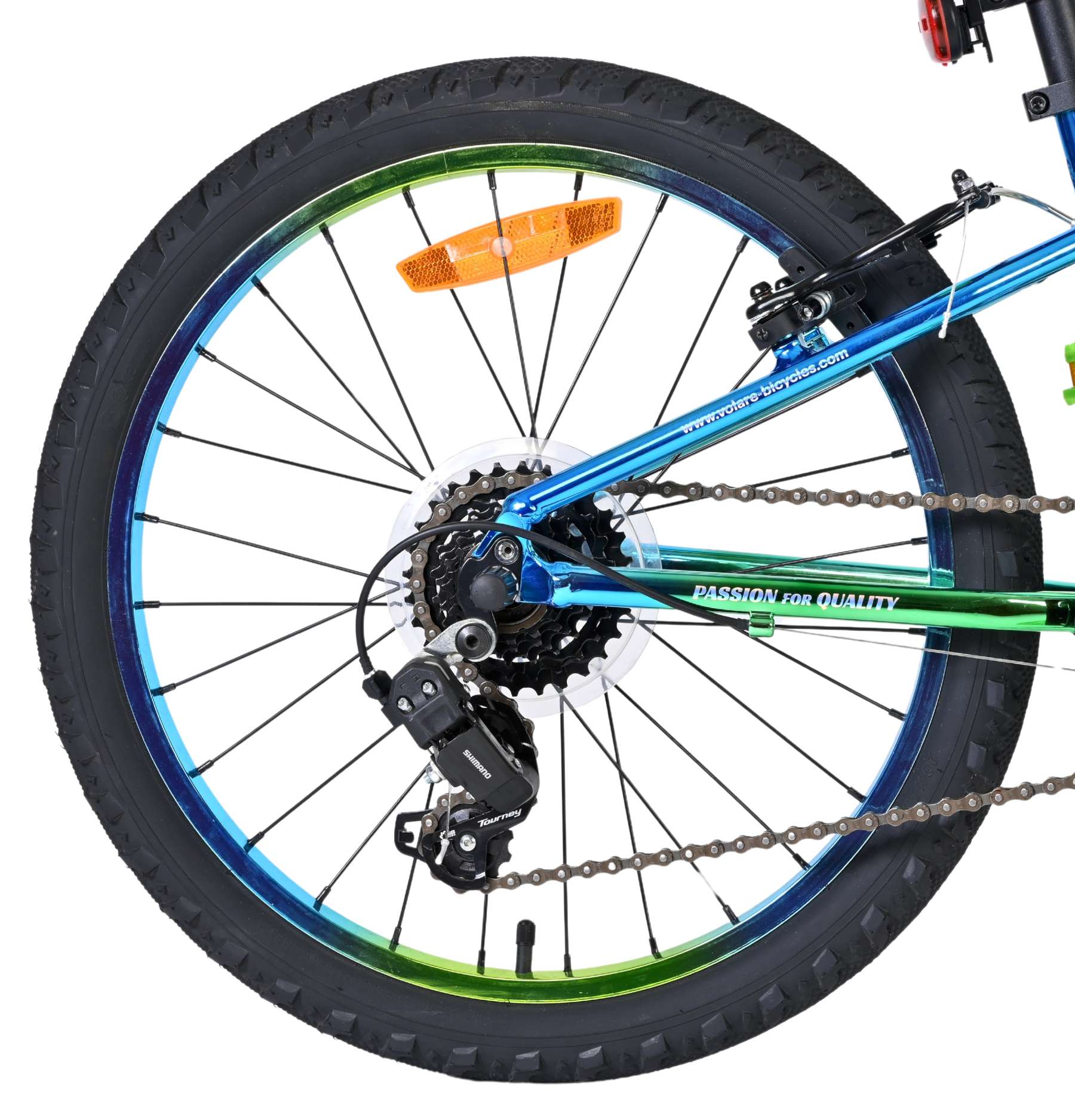 Volare Chrome Kinderfiets - Jongens - 20 inch - Blauw Groen - 6 versnellingen - Afbeelding 3