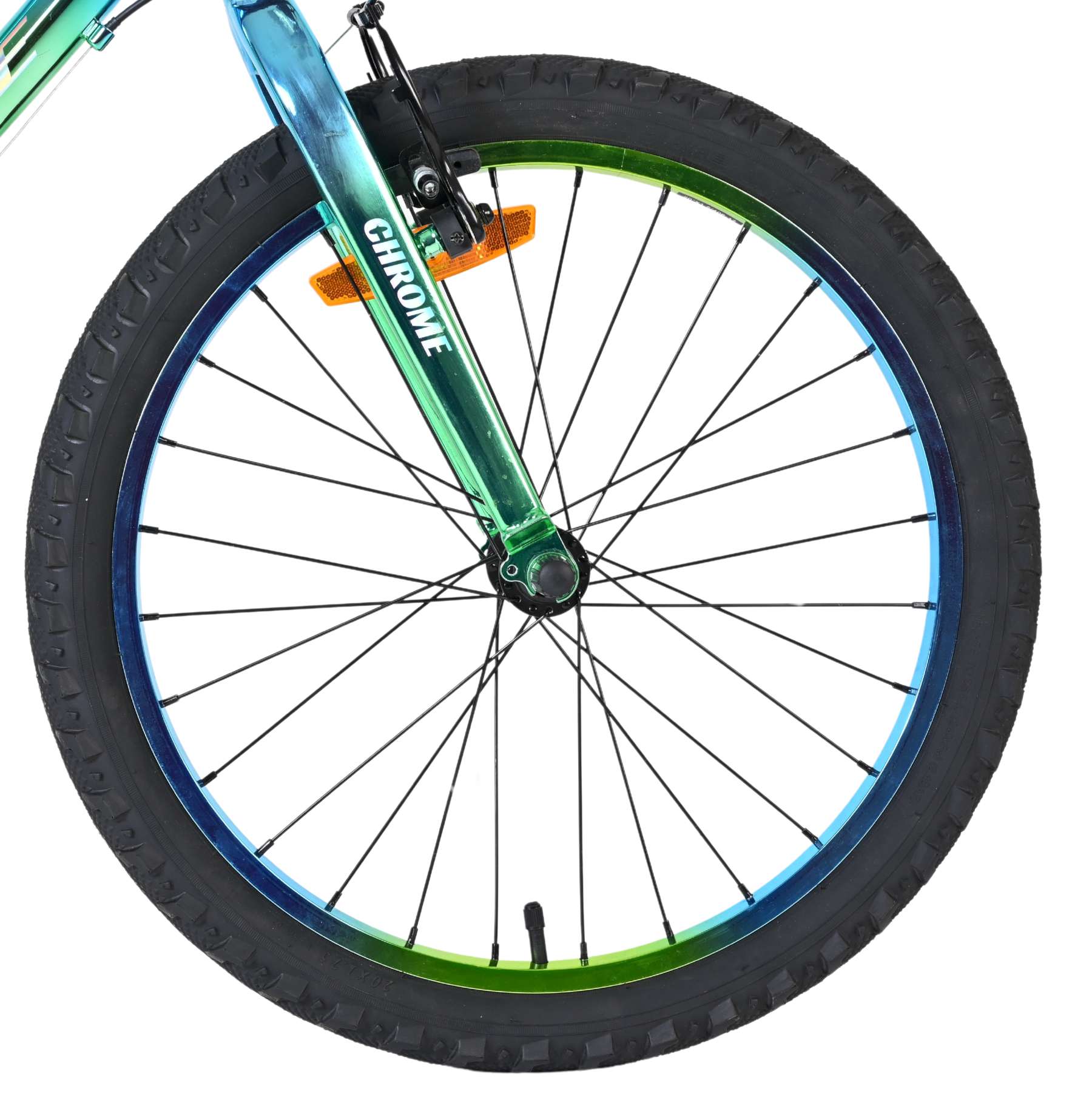 Volare Chrome Kinderfiets - Jongens - 20 inch - Blauw Groen - 6 versnellingen - Afbeelding 4