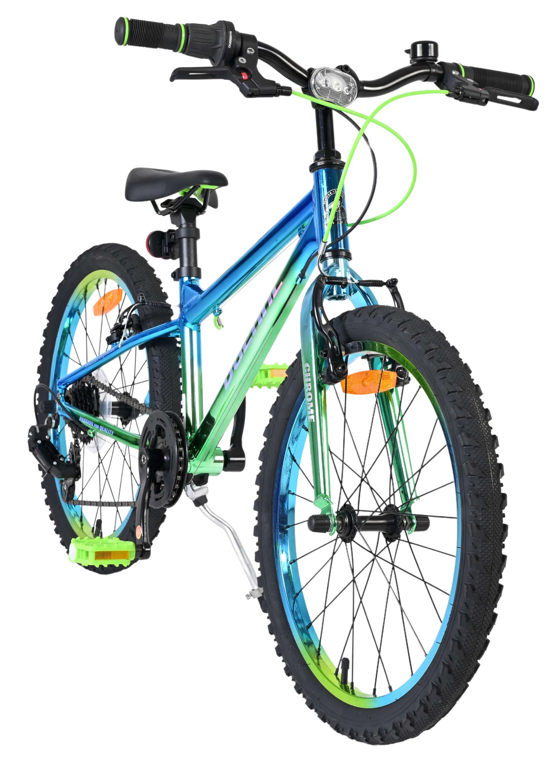 Volare Chrome Kinderfiets - Jongens - 20 inch - Blauw Groen - 6 versnellingen - Afbeelding 7
