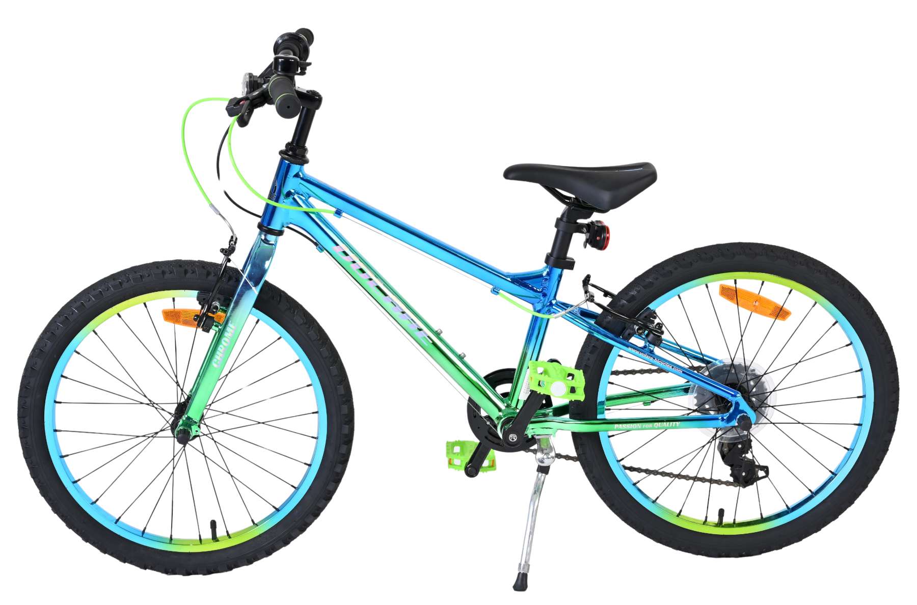 Volare Chrome Kinderfiets - Jongens - 20 inch - Blauw Groen - 6 versnellingen - Afbeelding 9