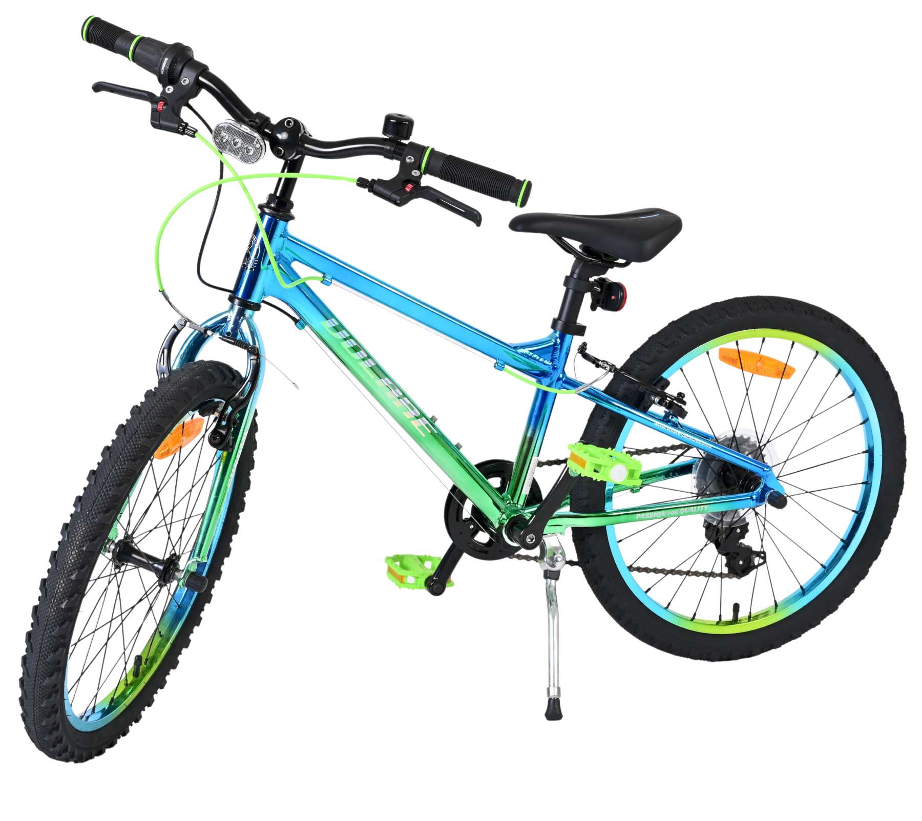 Volare Chrome Kinderfiets - Jongens - 20 inch - Blauw Groen - 6 versnellingen - Afbeelding 10