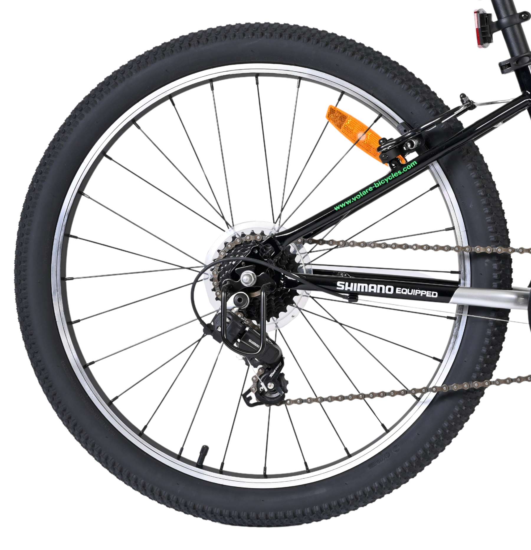 Volare Boost Kinderfiets - 24 inch - 21 Speed - Zilver/Groen - Afbeelding 2