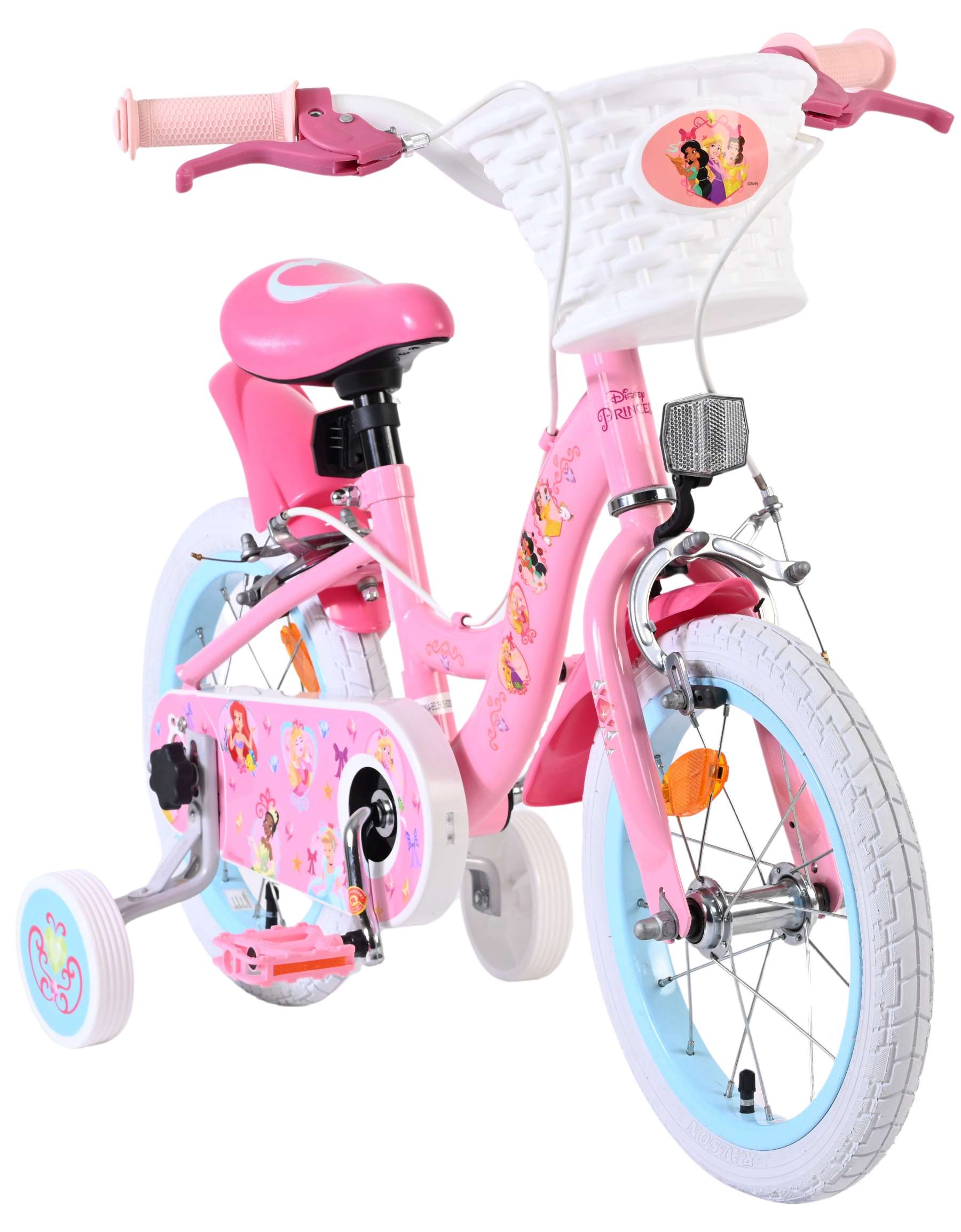 Magic Royals Kinderfiets - Meisjes - 14 inch - Roze - Twee handremmen - Afbeelding 5