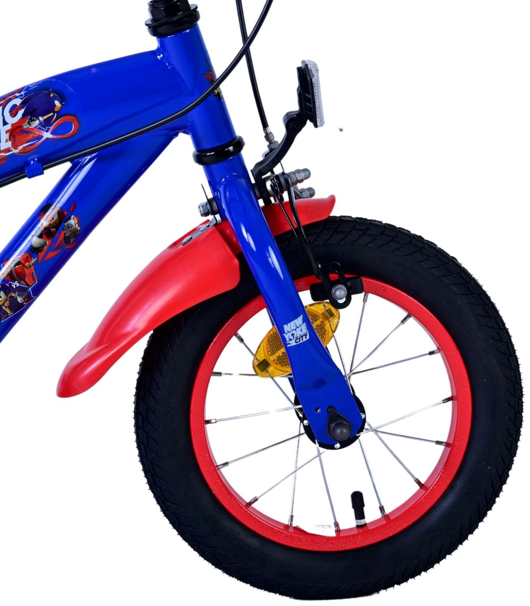 Turbo Crew Kinderfiets - Jongens - 12 inch - Blauw Rood - Twee handremmen - Afbeelding 4