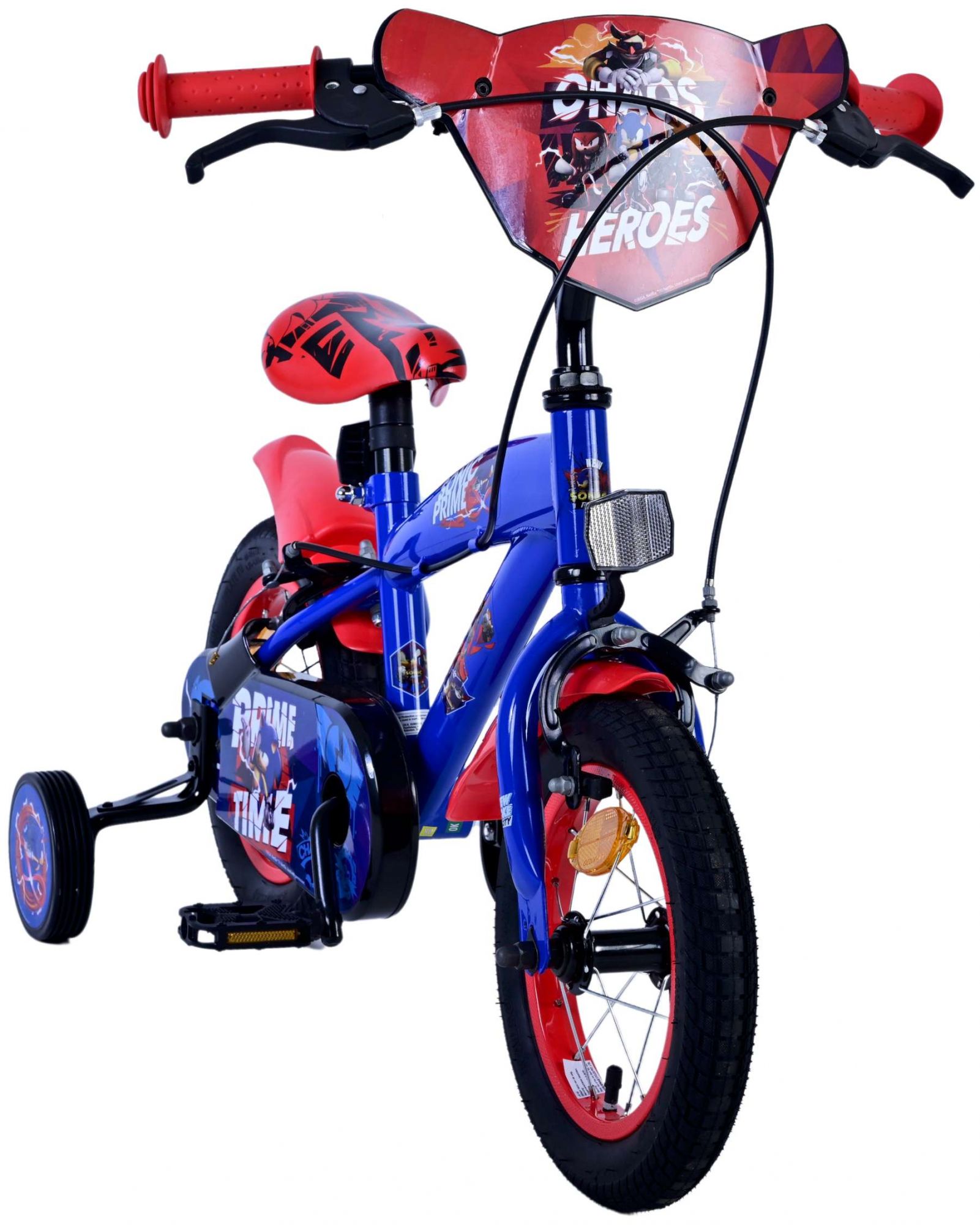 Turbo Crew Kinderfiets - Jongens - 12 inch - Blauw Rood - Twee handremmen - Afbeelding 6