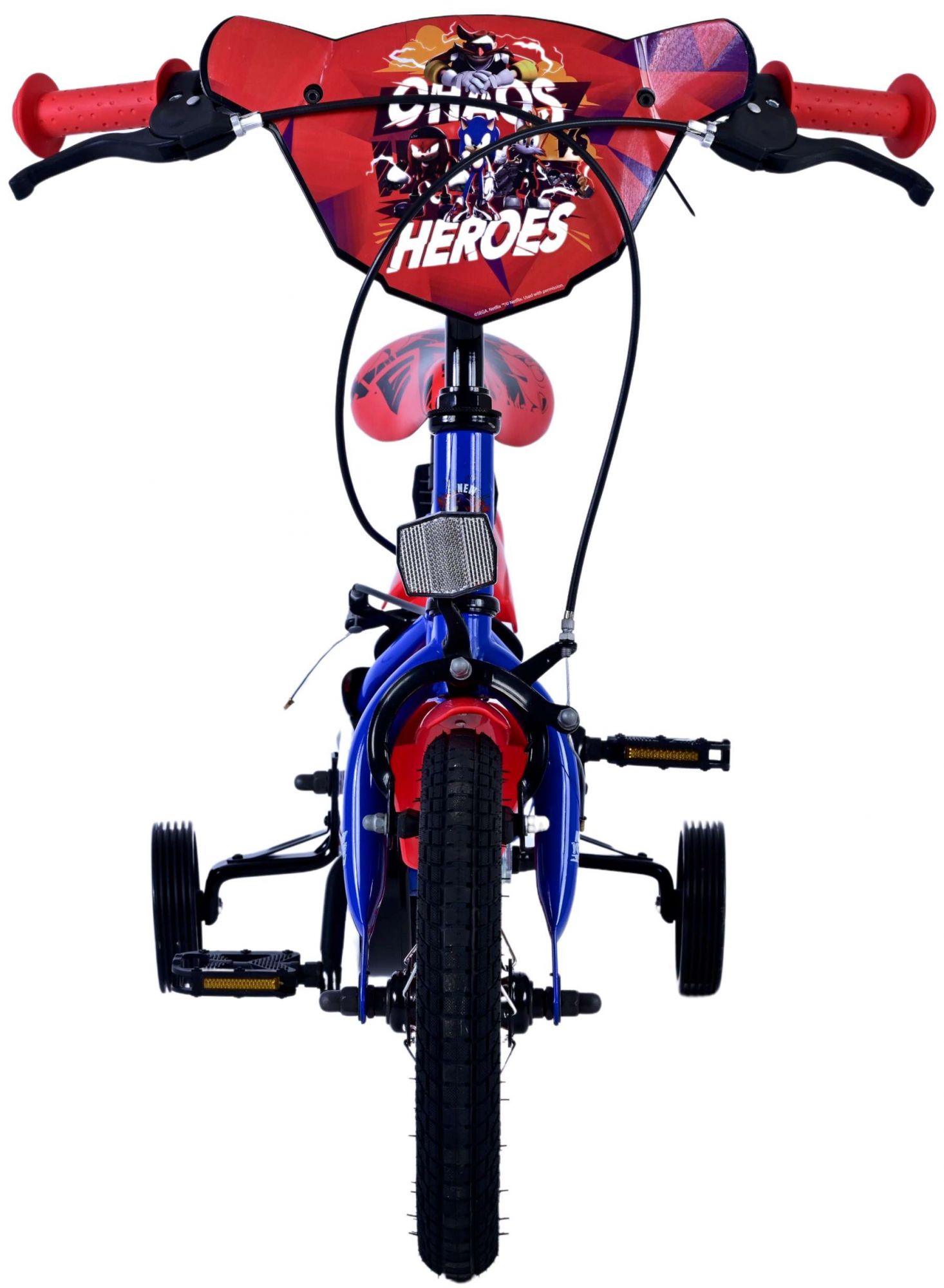 Turbo Crew Kinderfiets - Jongens - 12 inch - Blauw Rood - Twee handremmen - Afbeelding 7