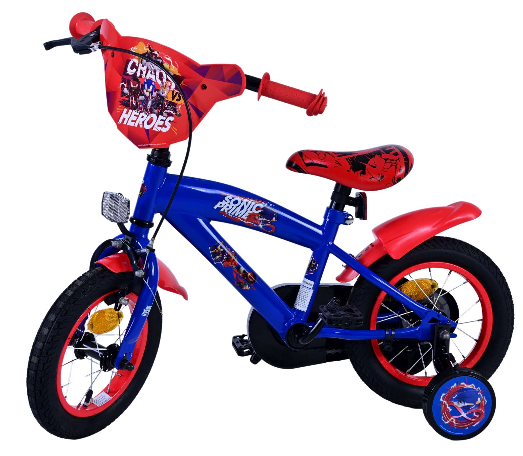 Turbo Crew Kinderfiets - Jongens - 12 inch - Blauw Rood - Afbeelding 4