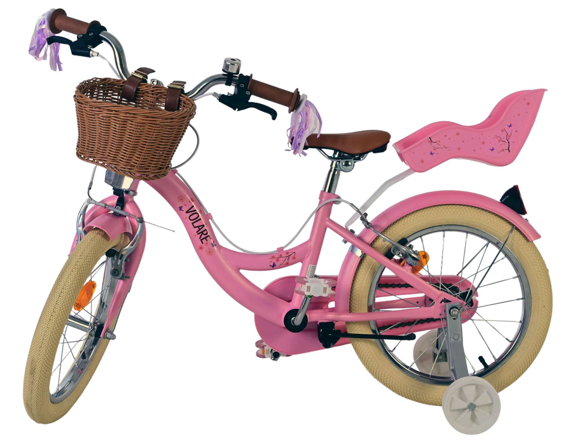 Volare Blossom Kinderfiets - Meisjes - 16 inch - Roze - Twee Handremmen - Afbeelding 9