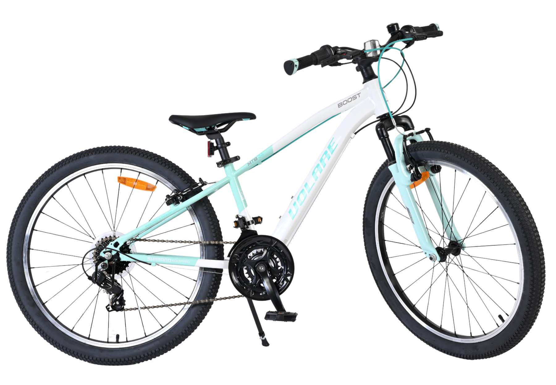 Volare Boost Kinderfiets - 24 inch - Wit/Mintgroen - 21 Speed - Afbeelding 11