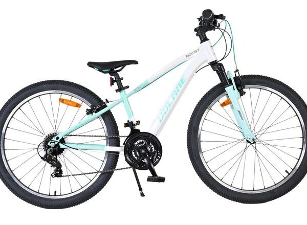 Volare Boost Kinderfiets - 24 inch - Wit/Mintgroen - 21 Speed