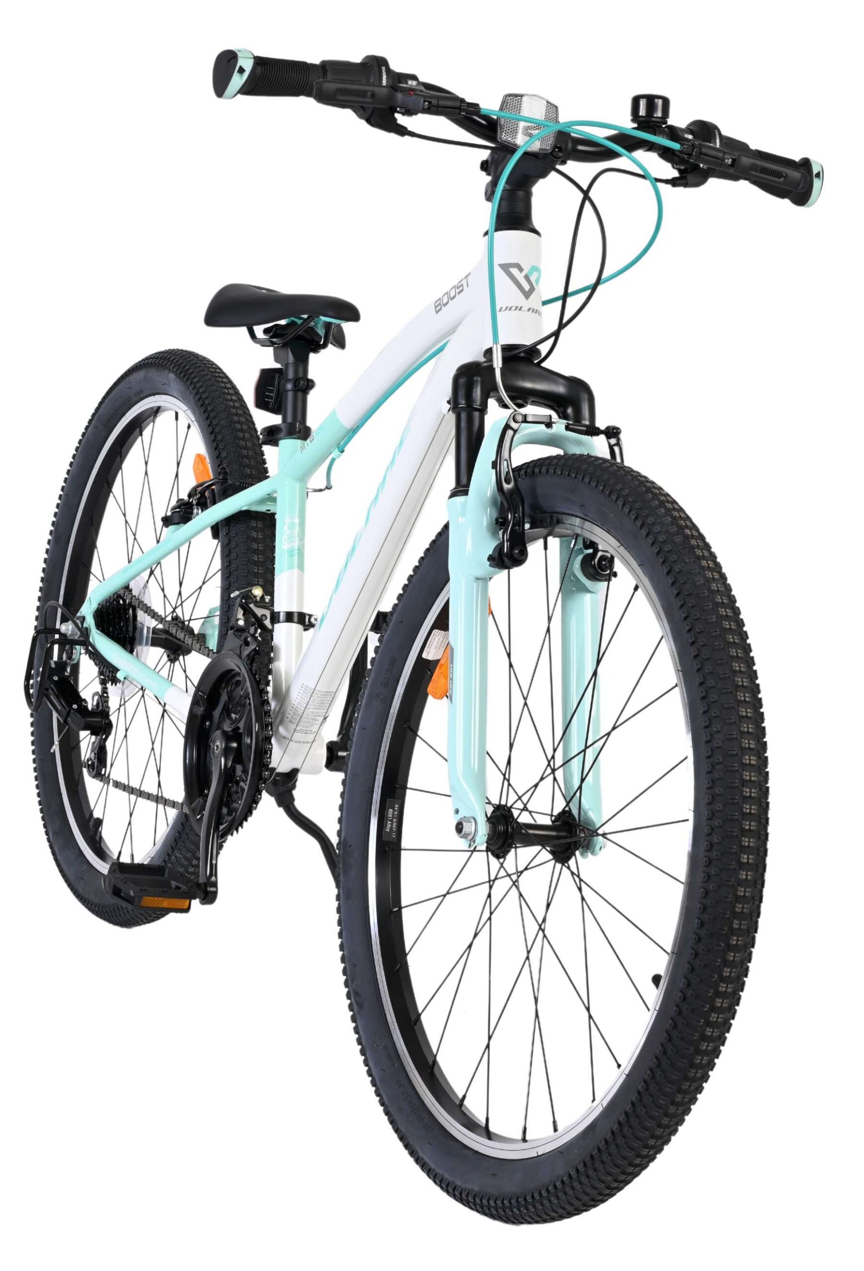 Volare Boost Kinderfiets - 24 inch - Wit/Mintgroen - 21 Speed - Afbeelding 6
