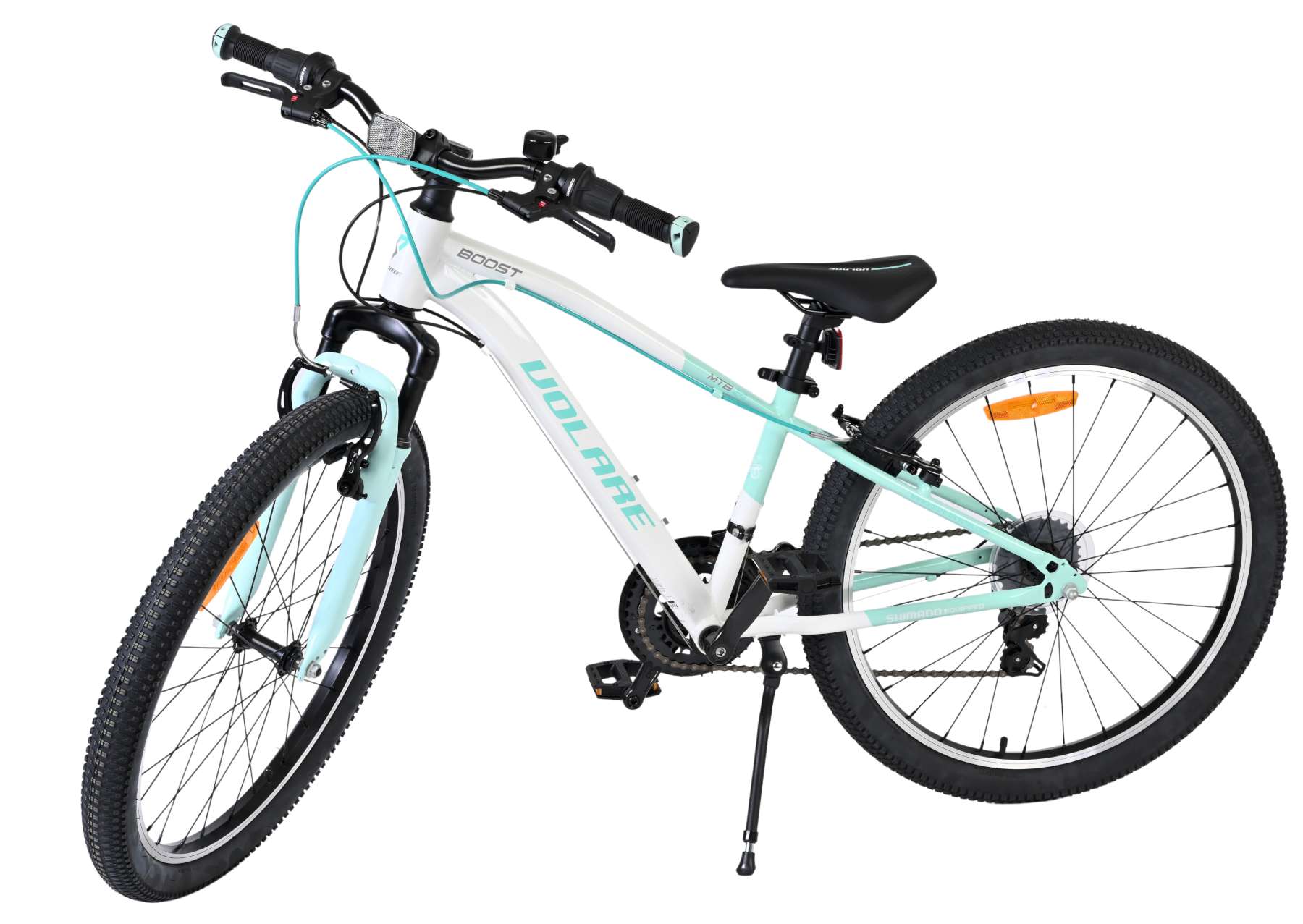Volare Boost Kinderfiets - 24 inch - Wit/Mintgroen - 21 Speed - Afbeelding 9