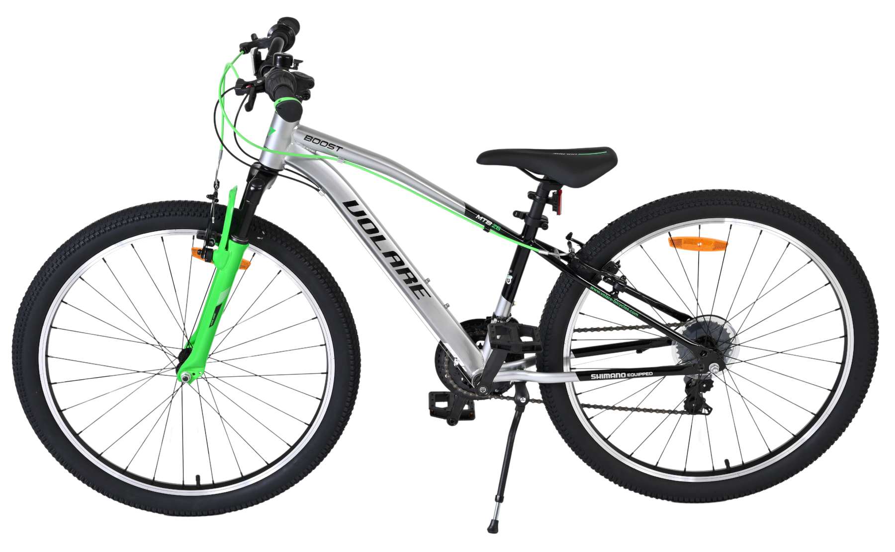 Volare Boost Kinderfiets - 26 inch - Zilver/Groen - 21 Speed - Afbeelding 8