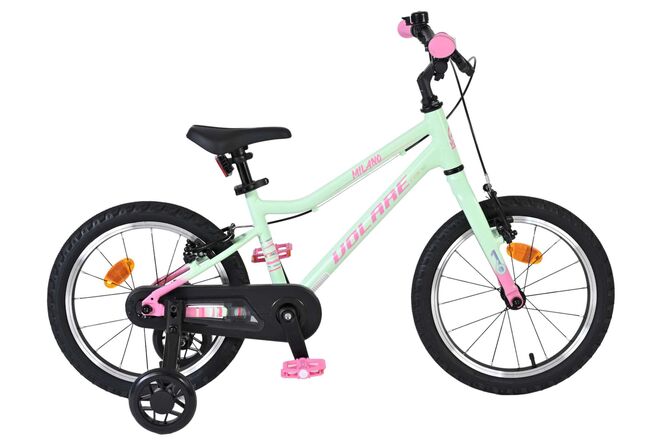Volare Milano Kinderfiets - Meisjes - 16 inch - Mintgroen - Twee handremmen