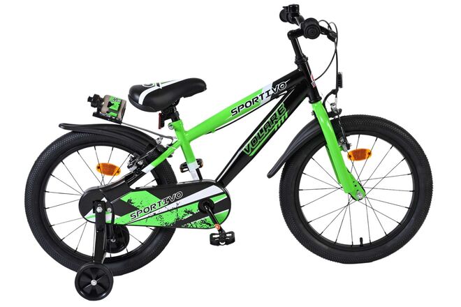 Volare Sportivo Kinderfiets - Jongens - 18 inch - Groen - Twee Handremmen
