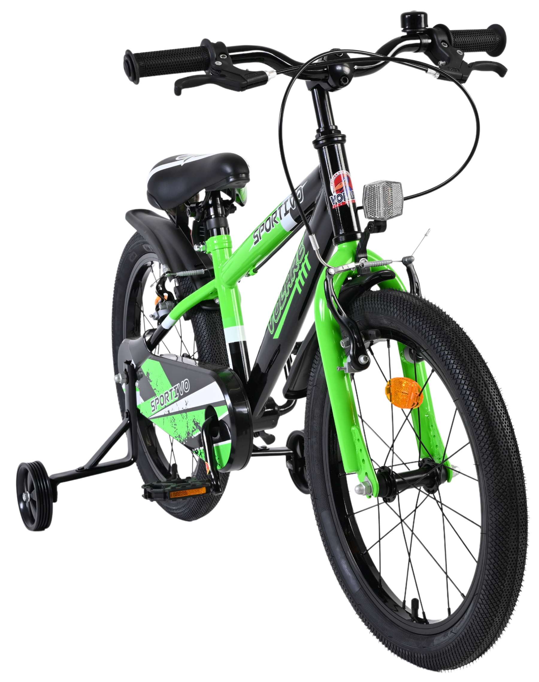 Volare Sportivo Kinderfiets - Jongens - 18 inch - Groen - Twee Handremmen - Afbeelding 5