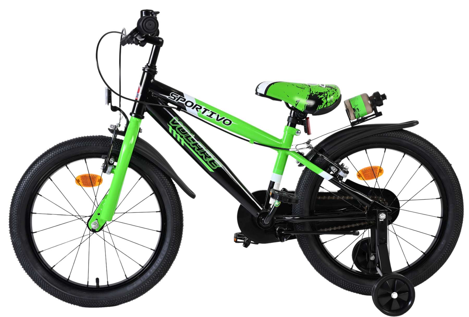 Volare Sportivo Kinderfiets - Jongens - 18 inch - Groen - Twee Handremmen - Afbeelding 7