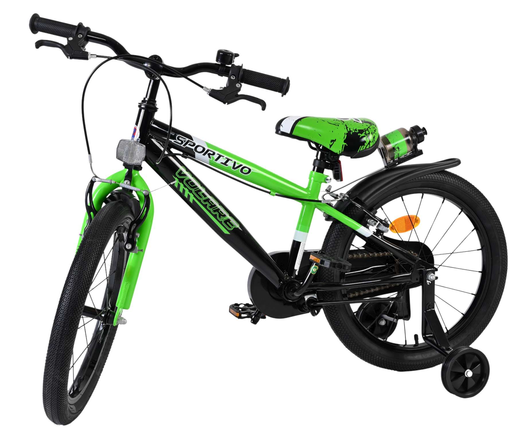 Volare Sportivo Kinderfiets - Jongens - 18 inch - Groen - Twee Handremmen - Afbeelding 8