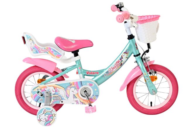 Volare Unicorn Kinderfiets - Meisjes - 12 inch - Groen