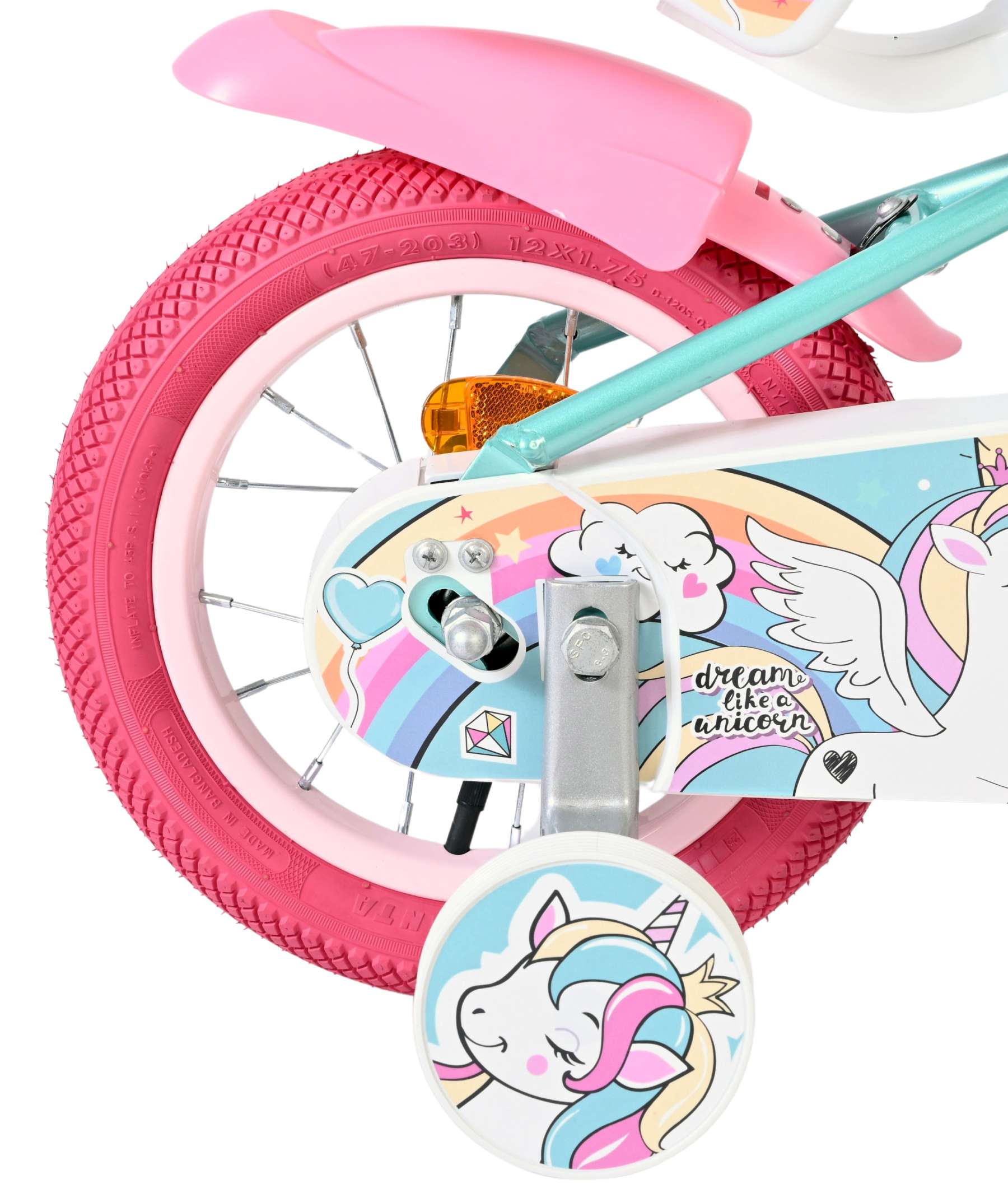 Volare Unicorn Kinderfiets - Meisjes - 12 inch - Groen - Afbeelding 3