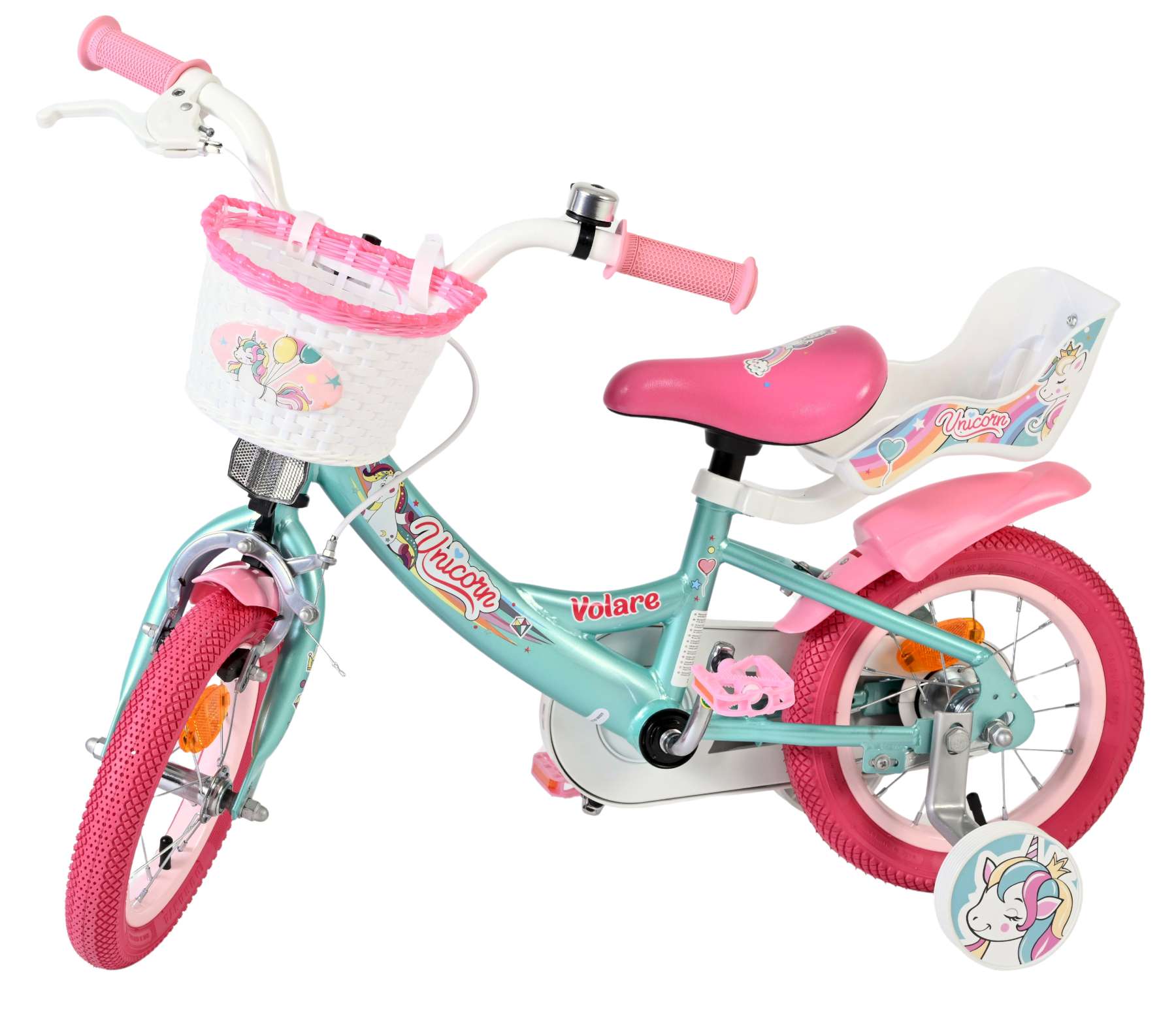 Volare Unicorn Kinderfiets - Meisjes - 12 inch - Groen - Afbeelding 9