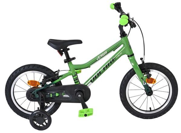 Volare Venom Kinderfiets - Jongens - 14 inch - Groen - Twee handremmen