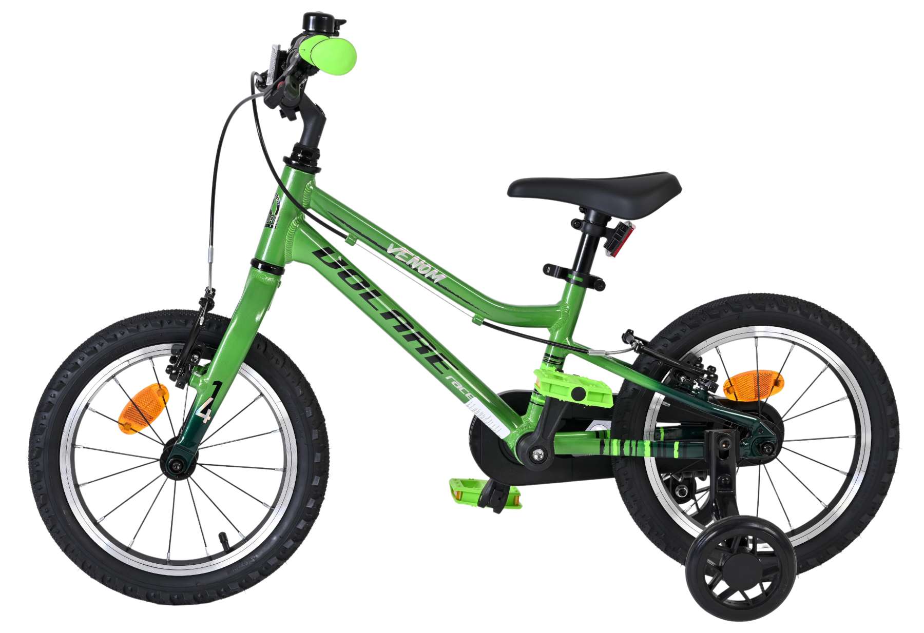 Volare Venom Kinderfiets - Jongens - 14 inch - Groen - Twee handremmen - Afbeelding 7