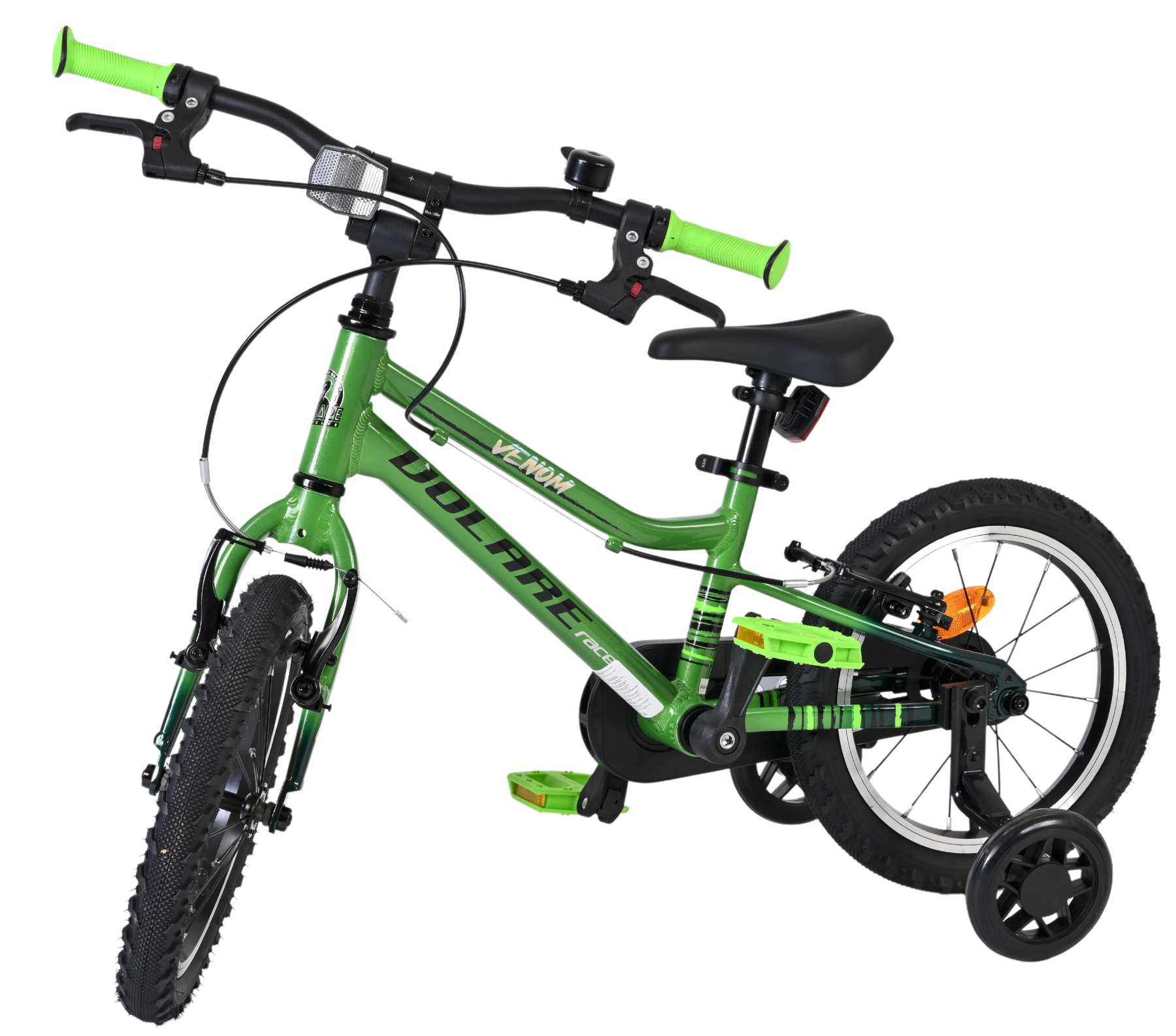 Volare Venom Kinderfiets - Jongens - 14 inch - Groen - Twee handremmen - Afbeelding 8