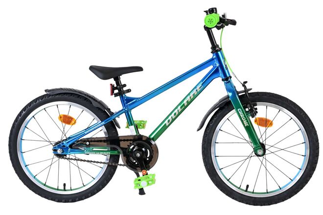 Volare Chrome Kinderfiets - Jongens - 18 inch - Blauw Groen