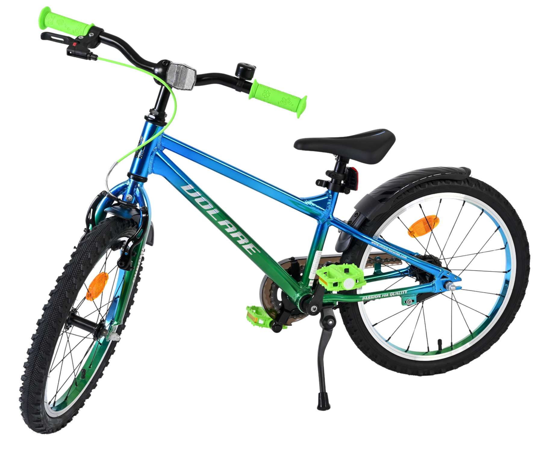 Volare Chrome Kinderfiets - Jongens - 18 inch - Blauw Groen - Afbeelding 8