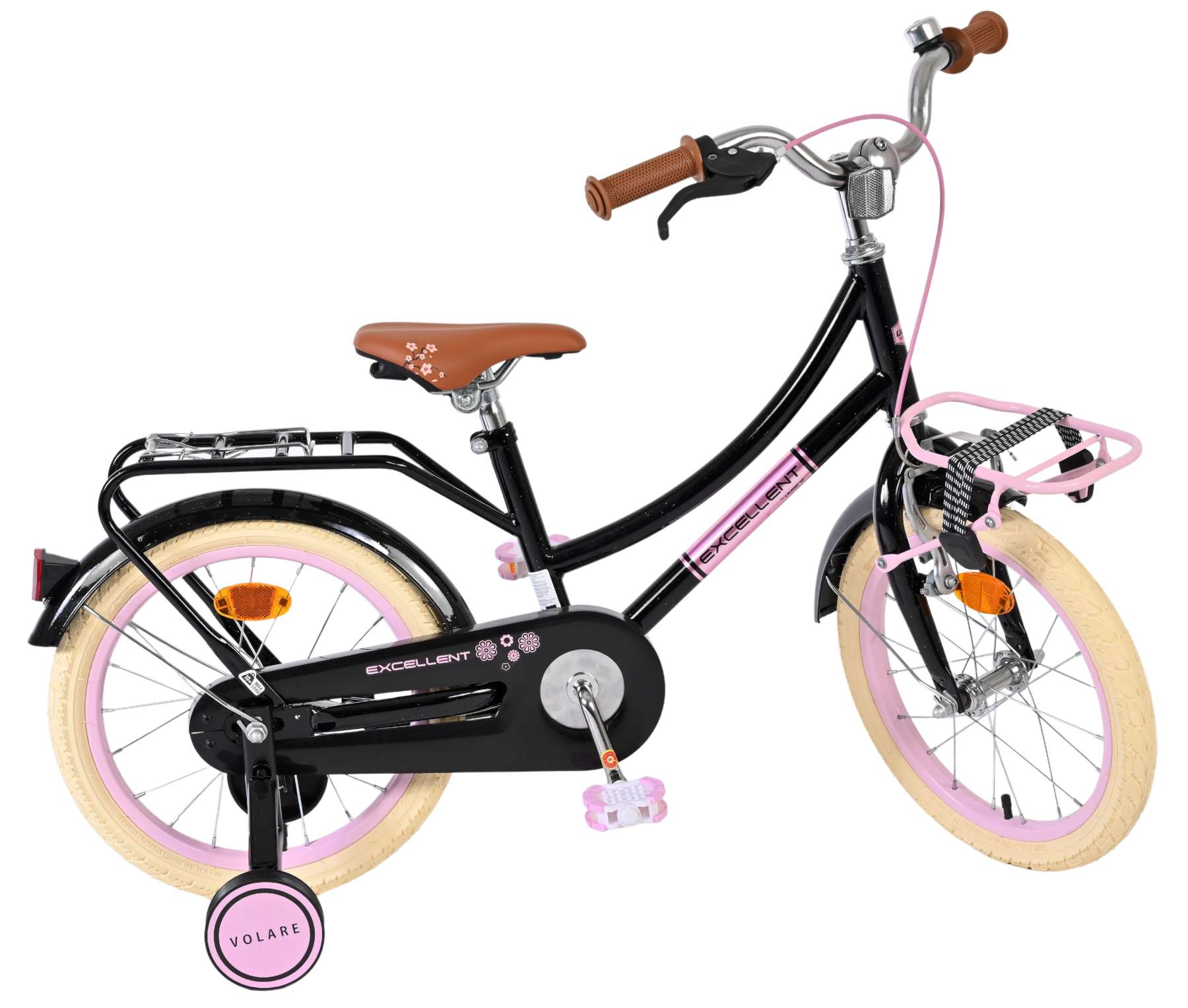 Volare Excellent Kinderfiets - Meisjes - 16 inch - Zwart - Afbeelding 10