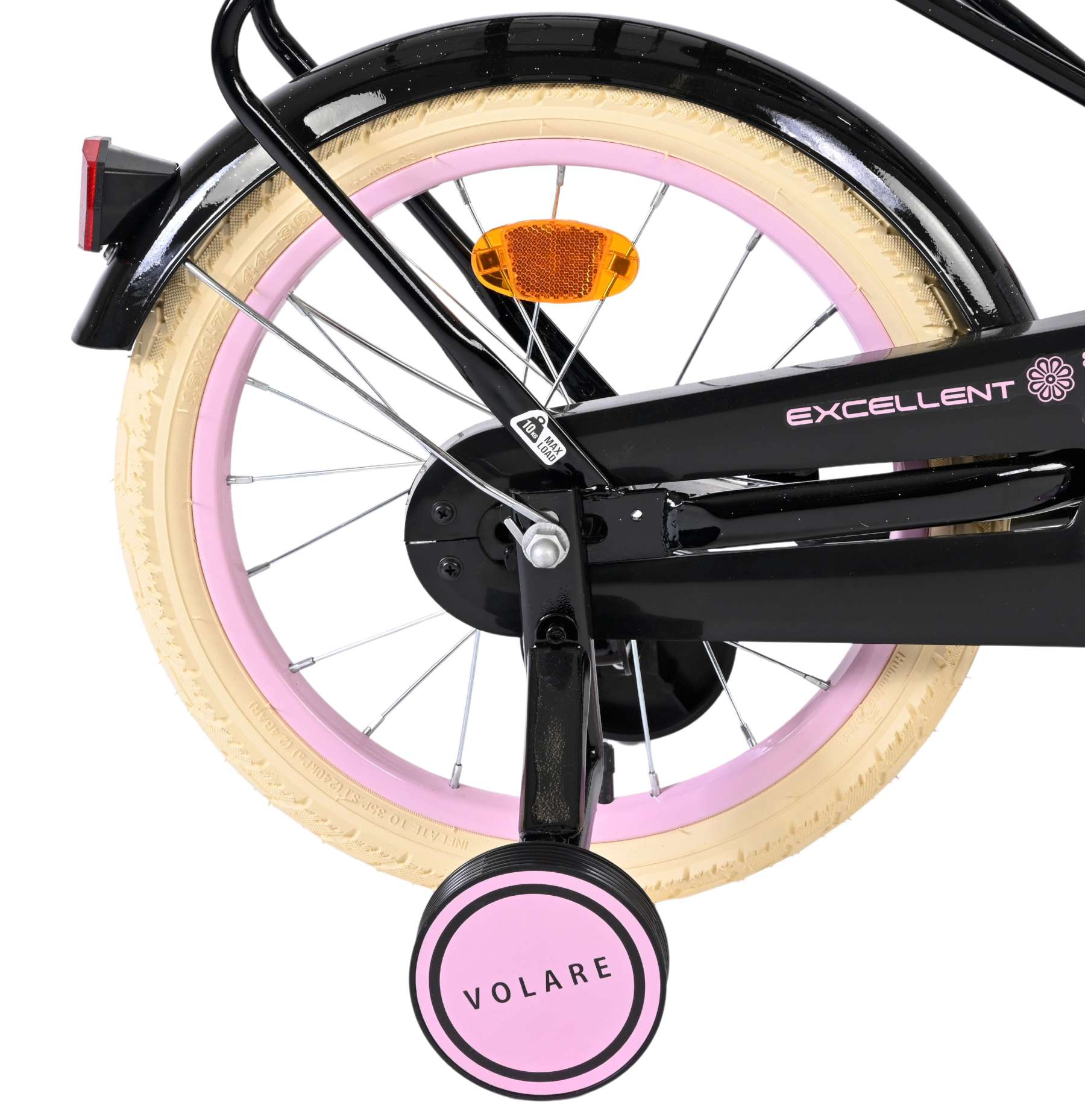 Volare Excellent Kinderfiets - Meisjes - 16 inch - Zwart - Afbeelding 2