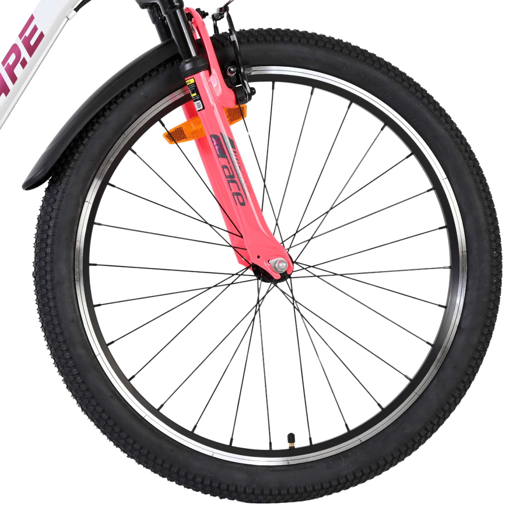 Volare XC Race Kinderfiets - 24 inch - Wit Roze - 21 versnellingen - Afbeelding 3