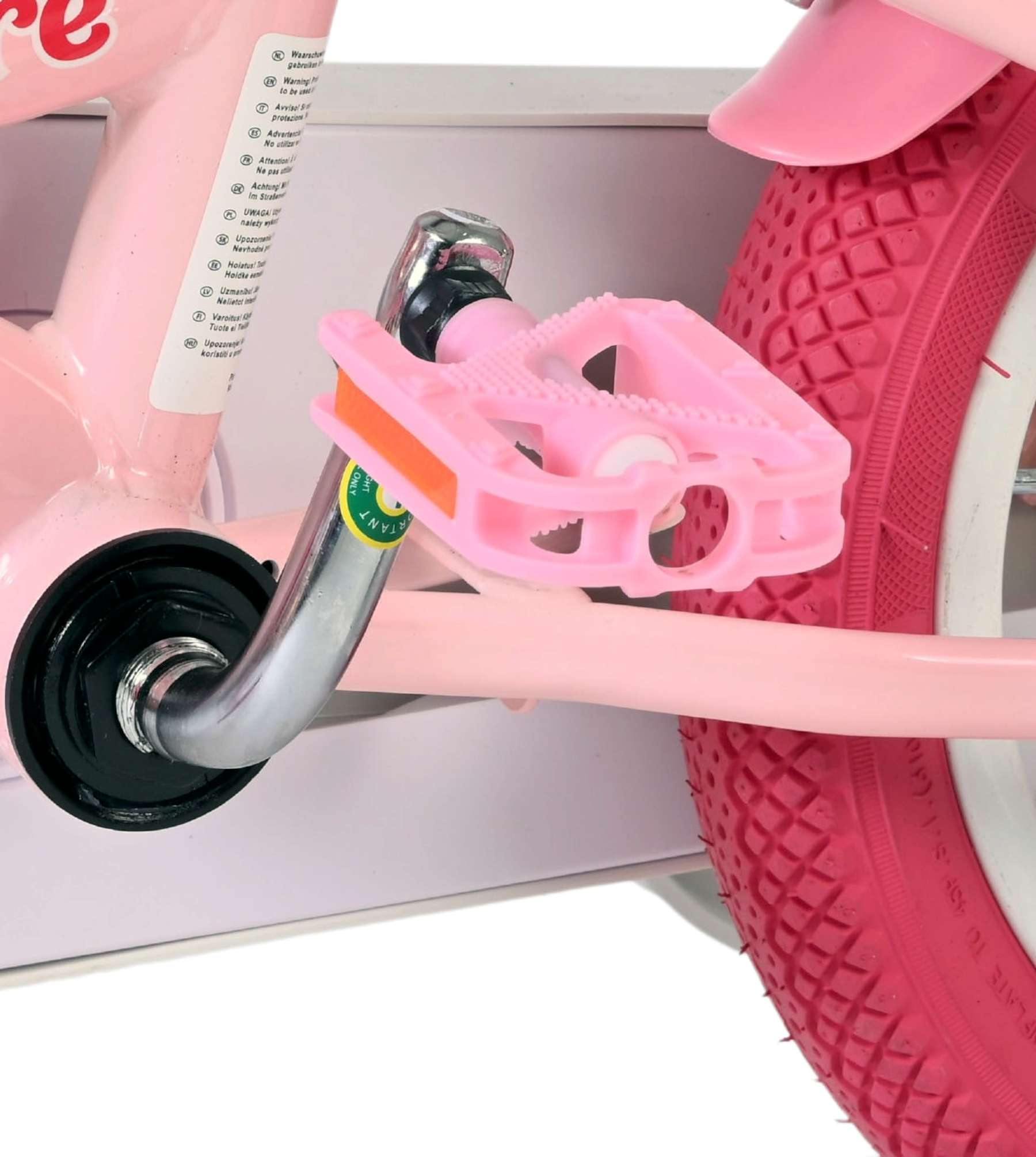 Volare Unicorn Kinderfiets - Meisjes - 12 inch - Roze - Twee handremmen - Afbeelding 9