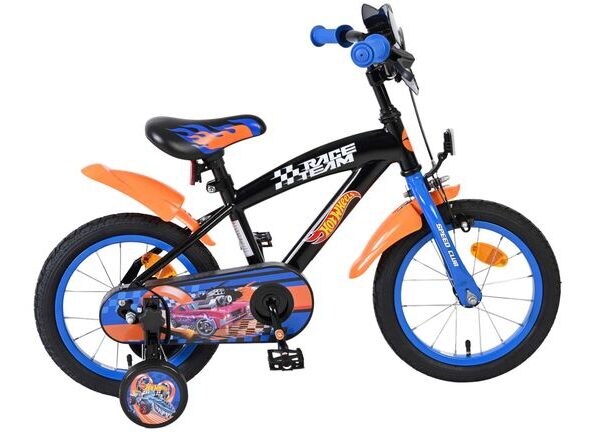 Hot Wheels Kinderfiets - Jongens - 14 inch - Zwart Oranje Blauw
