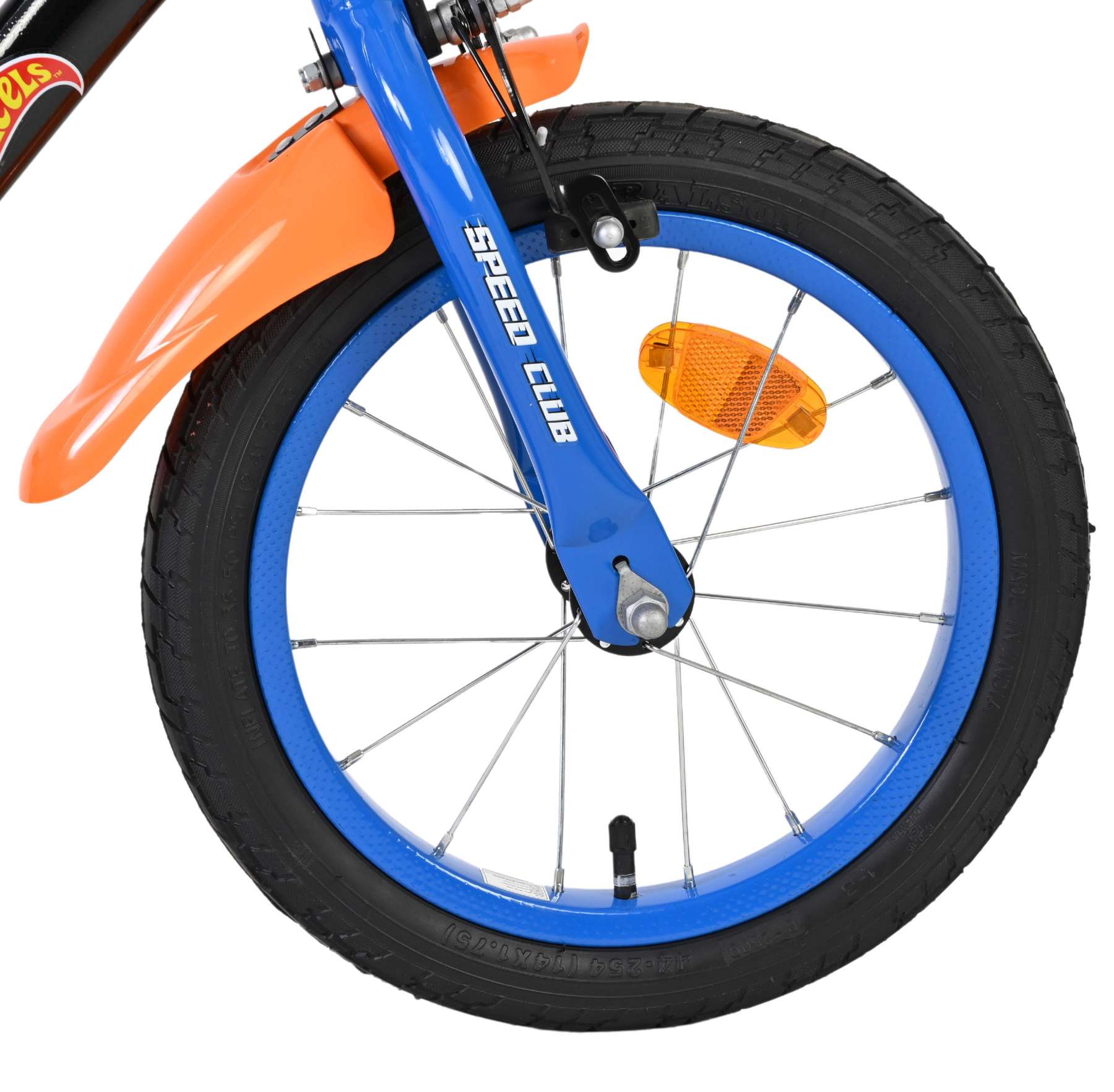 Hot Wheels Kinderfiets - Jongens - 14 inch - Zwart Oranje Blauw - Afbeelding 5