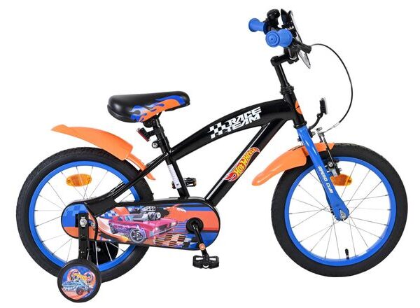 Hot Wheels Kinderfiets - Jongens - 16 inch - Zwart Oranje Blauw
