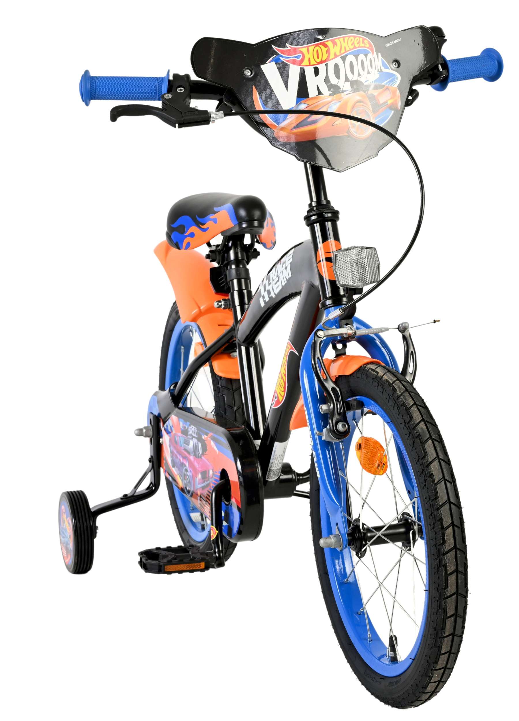 Hot Wheels Kinderfiets - Jongens - 16 inch - Zwart Oranje Blauw - Afbeelding 6