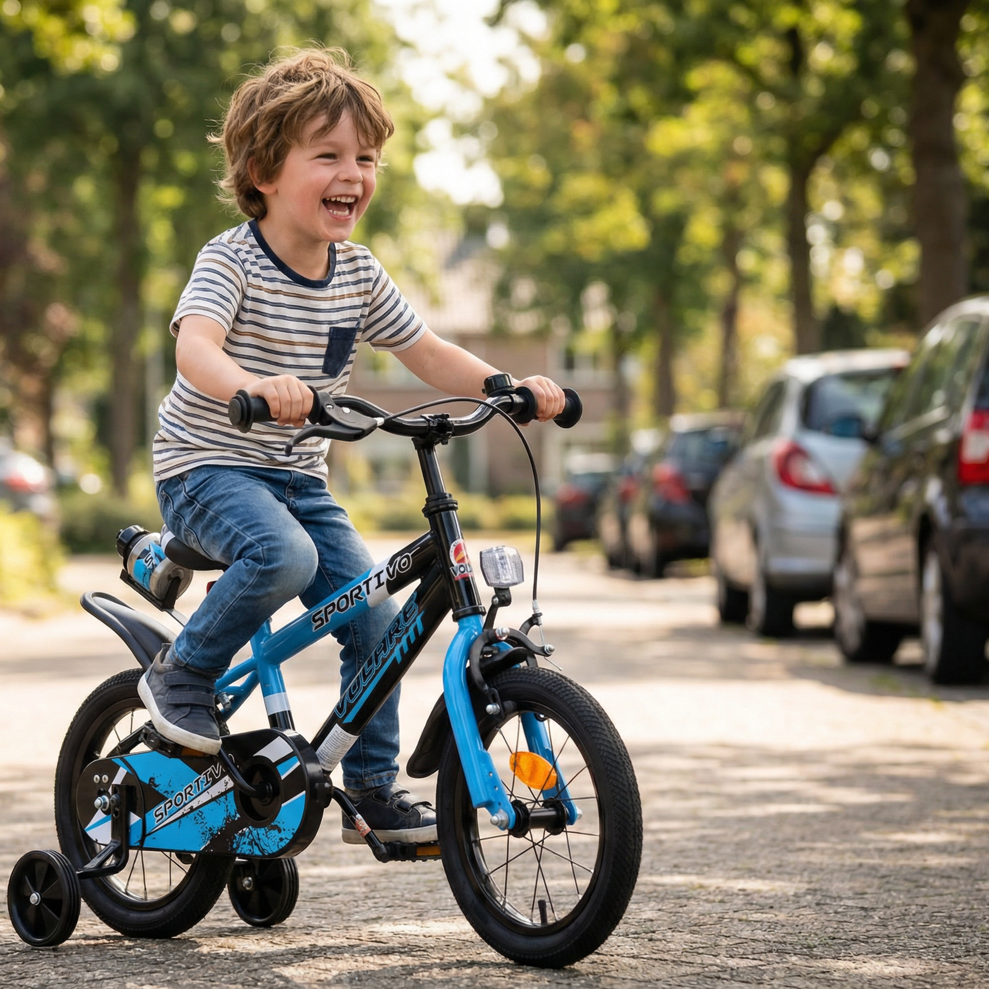 Volare Sportivo Kinderfiets - Jongens - 14 inch - Blauw - Afbeelding 2