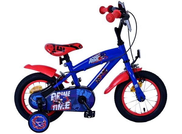 Turbo Crew Kinderfiets - Jongens - 12 inch - Blauw Rood - Twee handremmen