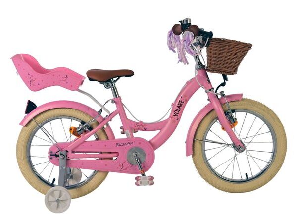 Volare Blossom Kinderfiets - Meisjes - 16 inch - Roze - Twee handremmen