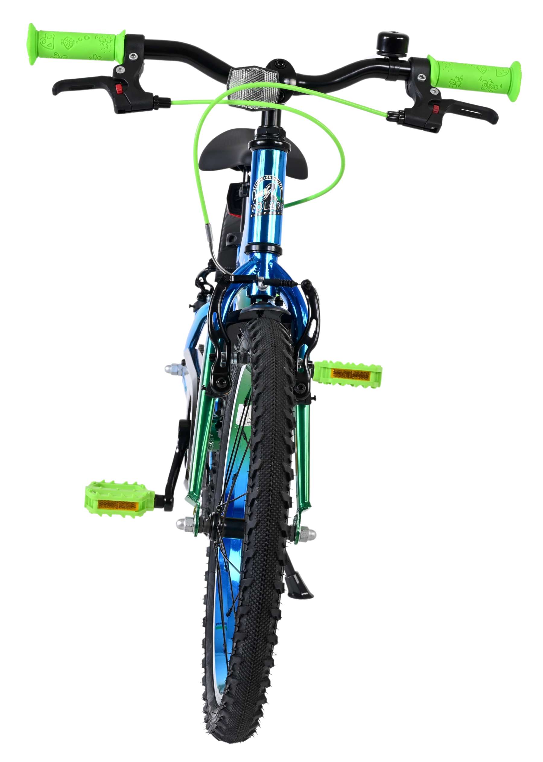 Volare Chrome Kinderfiets - Jongens - 18 inch - Blauw Groen- Twee handremmen - Afbeelding 7