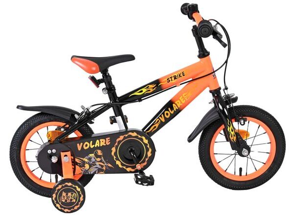 Volare Strike Kinderfiets - Jongens - 12 inch - Oranje - Twee handremmen